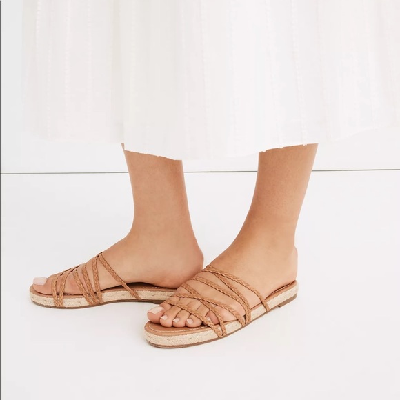 Madewell Shoes - NWT Madewell Espadrille Slide Sandal in Leather 8.5